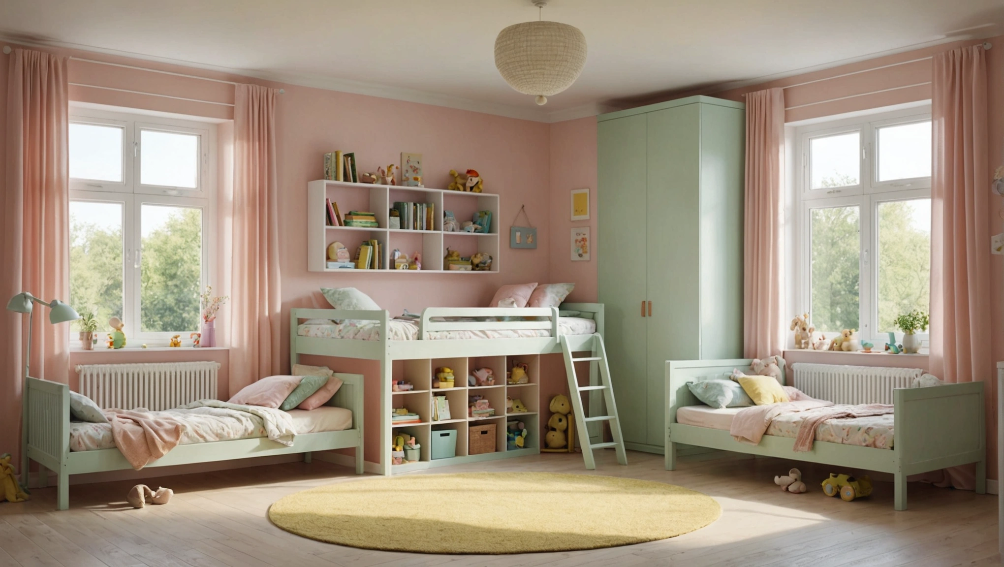 kinderzimmer 2 kinder wenig platz