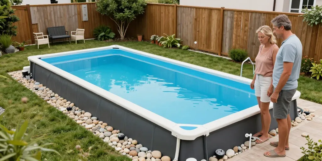 mini pool im kleinen garten